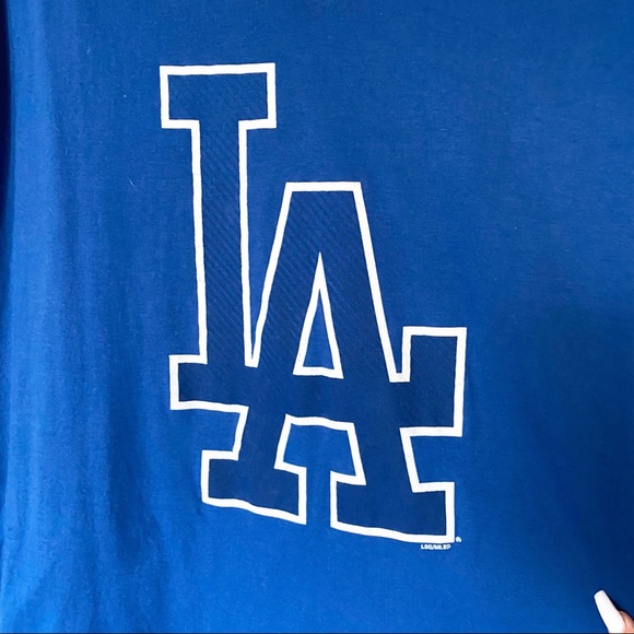 Los Angeles Dodgers LA Baseball tshirt Plus Size XXL MLB BLUE WHITE - Picture 3 of 4